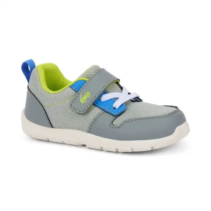 See Kai Run Basics Toddler Tenny Sneakers – Gray 10T Machine Washable, Hook & Loop Closure