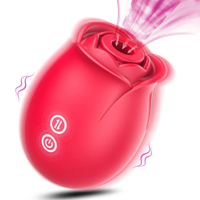 Sex Toys Rose Dildo Vibrator – Upgraded Adult Toys with 5 Sucking & Vibrating Modes for Women Clitoral Nipple, Rose Sucker Sex Toy Clitoral G Spot Vibrators for Woman Couples Adult Sex Games