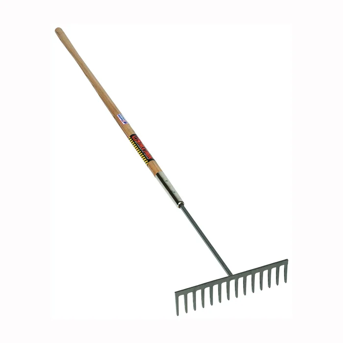 SEYMOUR S550 Forged Series 63128 Asphalt Rake, 78 in OAL, 4 in L Tine, 14 -Tine, Hardwood Handle