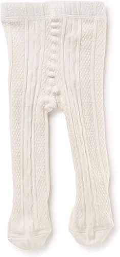 Silky Toes Luxurious Cotton Tights for Baby Girls 1 Pk Cable Knit Winter Footed Leggings