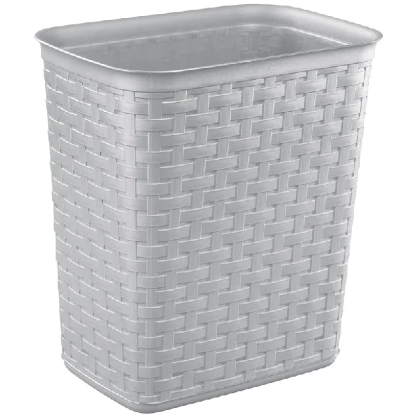 Sterilite 10346A06 Waste Basket, 3.4 gal Capacity, Plastic, Cement, 12-5/8 in H