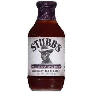 Stubbs Sticky Sweet Bbq Sauce Bottle-18 oz.-6/Case