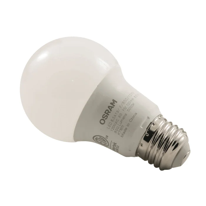 Sylvania 79284 LED Bulb, General Purpose, 800 Lumens, 8.5 W, A19 Lamp, 60 W Equivalent, E26 Lamp Base, Frosted, Daylight