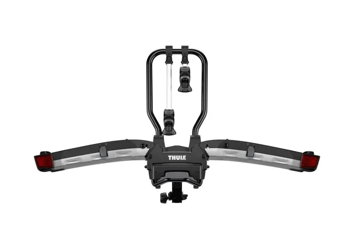 Thule EasyFold XT 2 – Fully Foldable Platform Hitch Bike Rack (Up to 2 Bikes) – Black /Silver