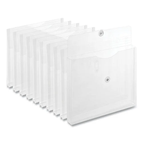 Universal Side Opening Poly Envelopes 1″ Expansion Letter Size Clear 10/pack