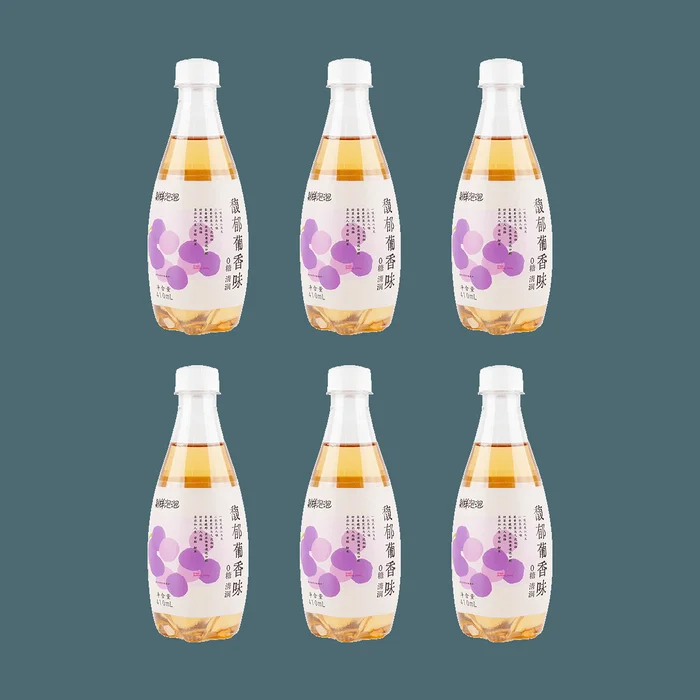 【Value Pack】Grape Flavored Oolong Carbonated Tea 16.91 fl oz*6