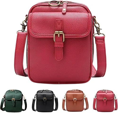 Vintage Large Capacity Messenger Bag, 2025 New Double Layer Crossbody Shoulder Bag for Work, Travel, or Daily Use
