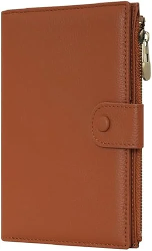 WASON Leather Passport Cover Travel Wallet RFID Blocking – Passport Holder Slot with Zipper Pocket for lD, Boarding Pass,Ticket, Cash, SD Card, Travel Essentials for Men and Women (Purple)