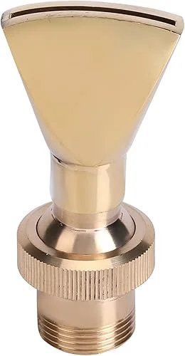 Water Fountain Nozzle Spray, 1/2′ Dn15 and 3/4′ Dn20 Brass Narrow Fan Shaped Water Spray Sprinkler Spray Pond Sprinkler for Garden Pond Amusement Park Museum