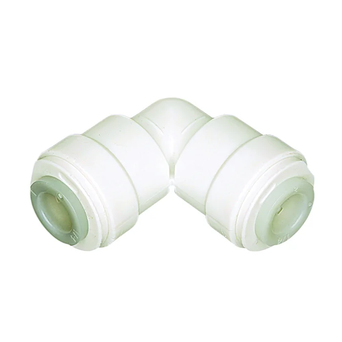 WATTS PL-3022 Tube Elbow, 3/8 in, 90 deg Angle, Plastic, 150 psi Pressure