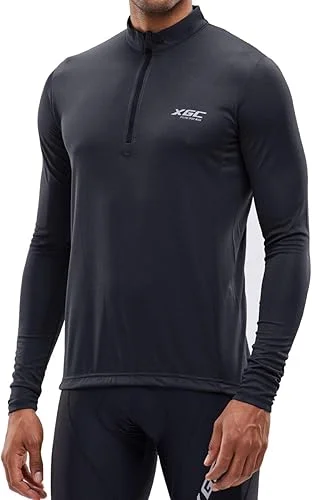 XGC Men's Short/Long Sleeve Cycling Jersey Bike Jerseys Cycle Biking Shirt with Quick Dry Breathable Fabric
