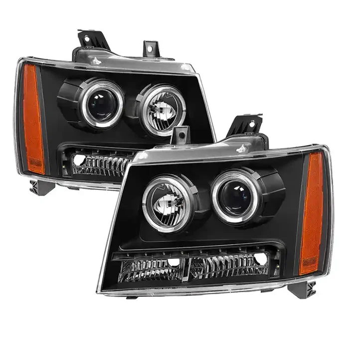 Xtune Chevy Suburban 1500 /2500 07-14 Halo Projector w /LED Headlights Black PRO-JH-CSUB07-LED-BK