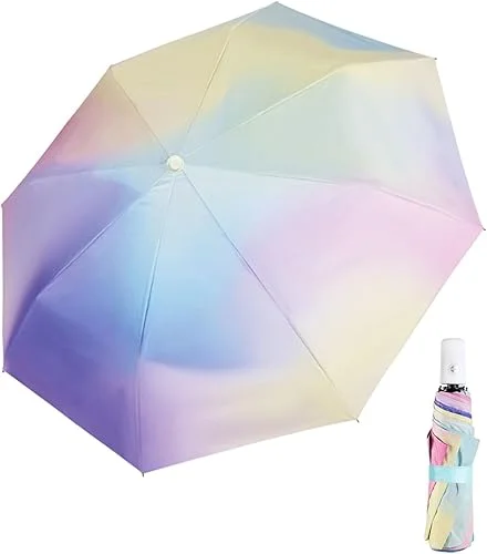 YumSur Compact Travel Umbrella – Windproof, Reinforced Canopy, Tested in 60mph Winds, Strong Reinforced Windproof Umbrella, One Touch Auto Open/Close for Men & Women